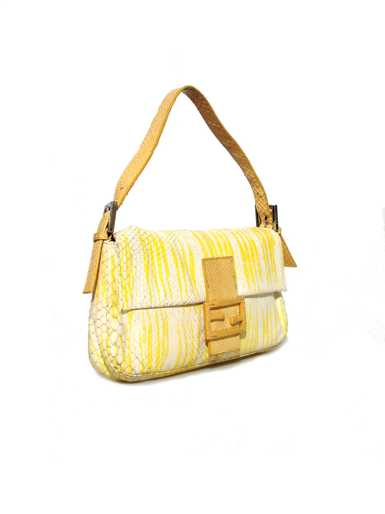 Fendi Vintage Snakeskin Baguette