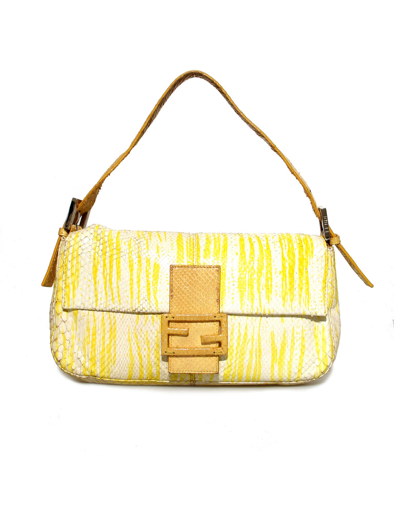 Fendi Vintage Snakeskin Baguette