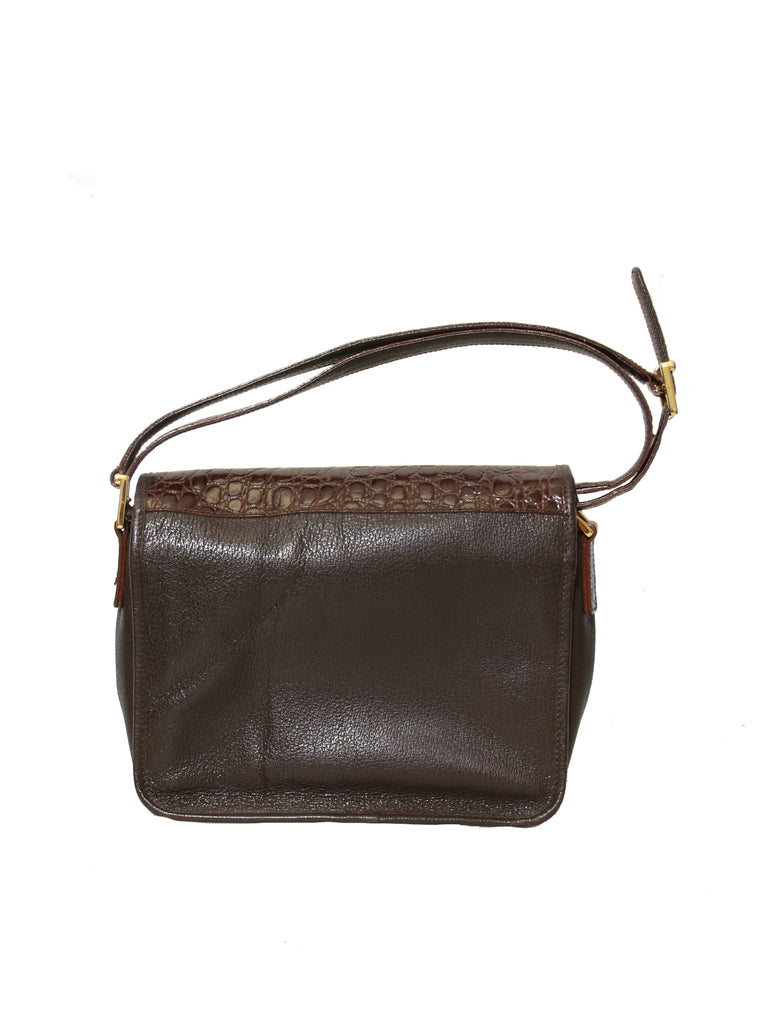 Ferre Vintage Embossed Leather Cross Body Bag