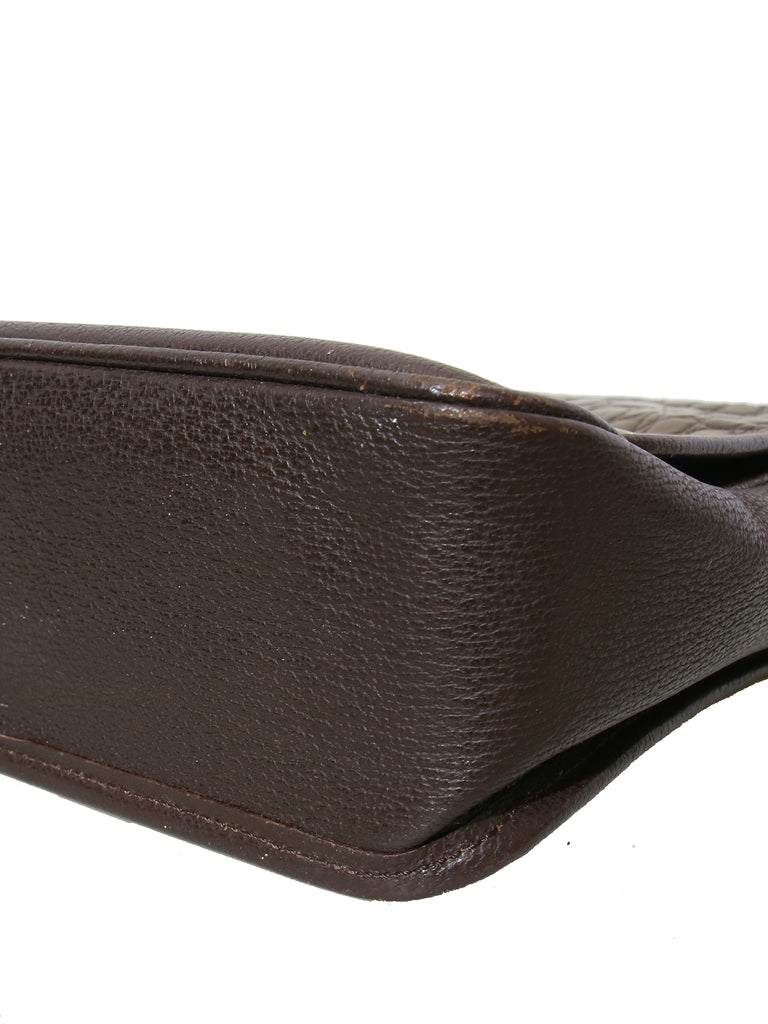 Ferre Vintage Embossed Leather Cross Body Bag