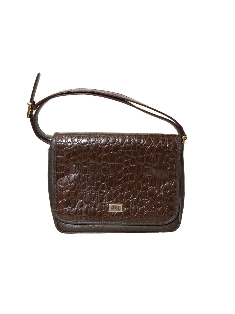 Ferre Vintage Embossed Leather Cross Body Bag