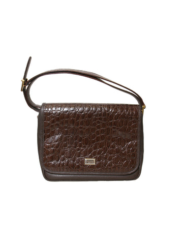 Ferre Vintage Embossed Leather Cross Body Bag