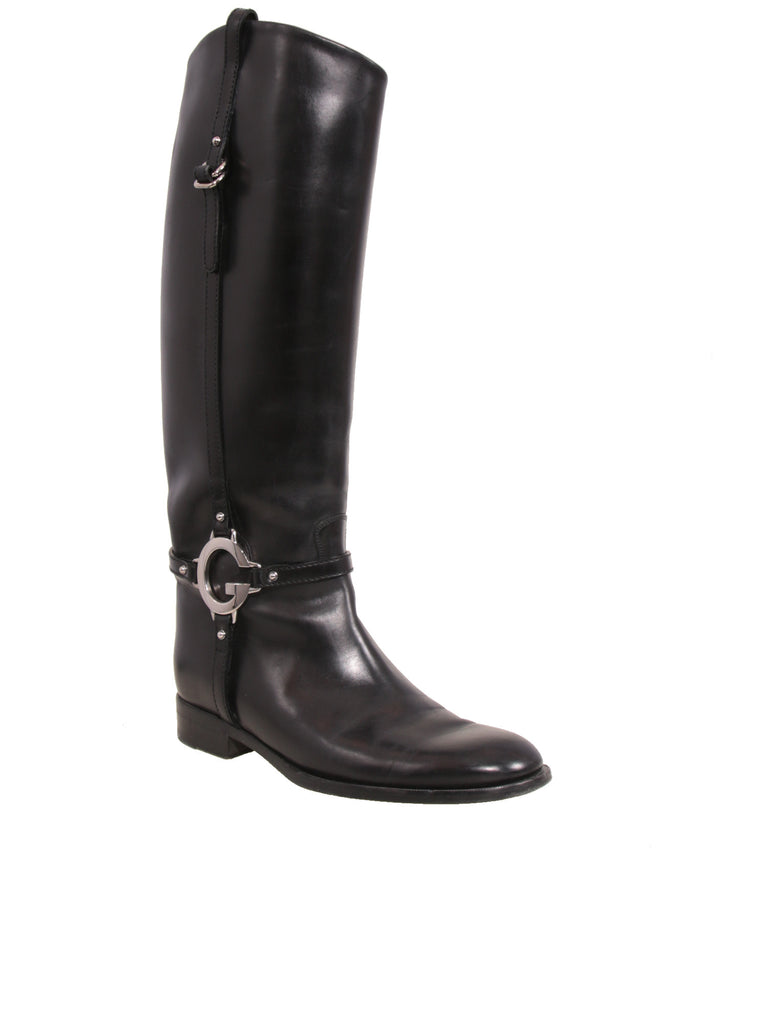 Gucci Leather Riding Boots