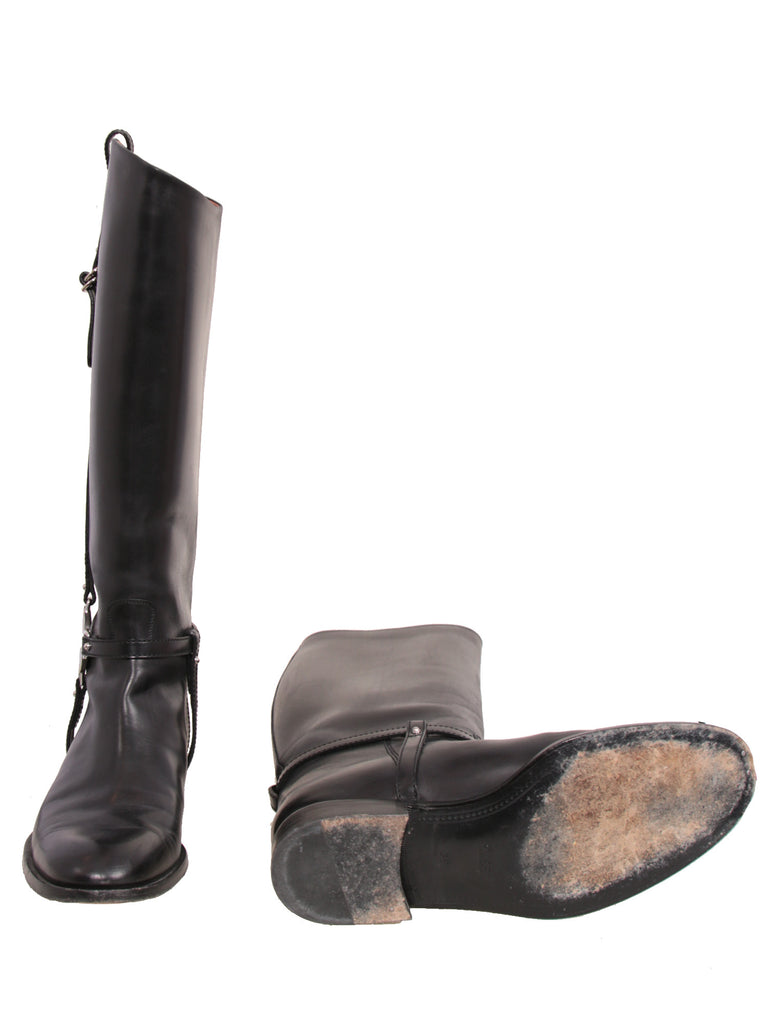 Gucci Leather Riding Boots