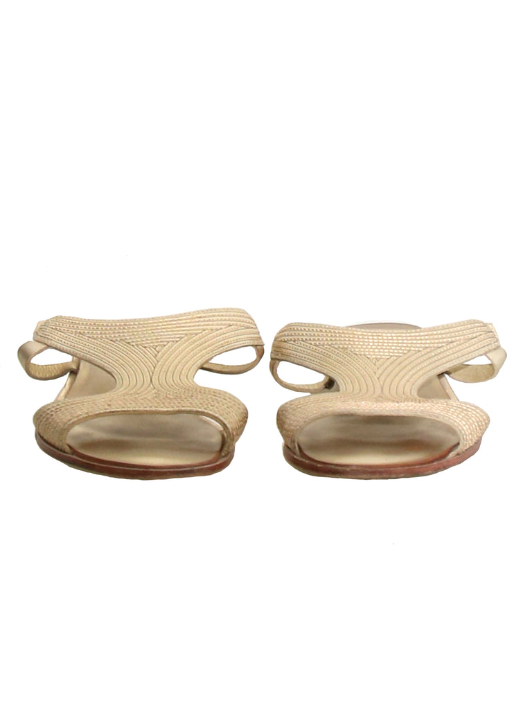 DVF Flat Leather Sandals