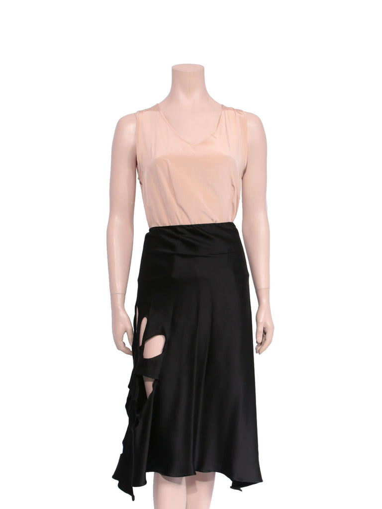 Gucci Silk Cutout Skirt