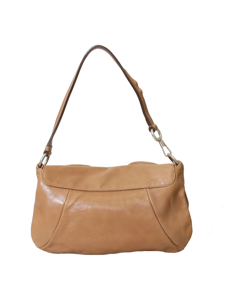 YSL Leather Flower Clutch Bag