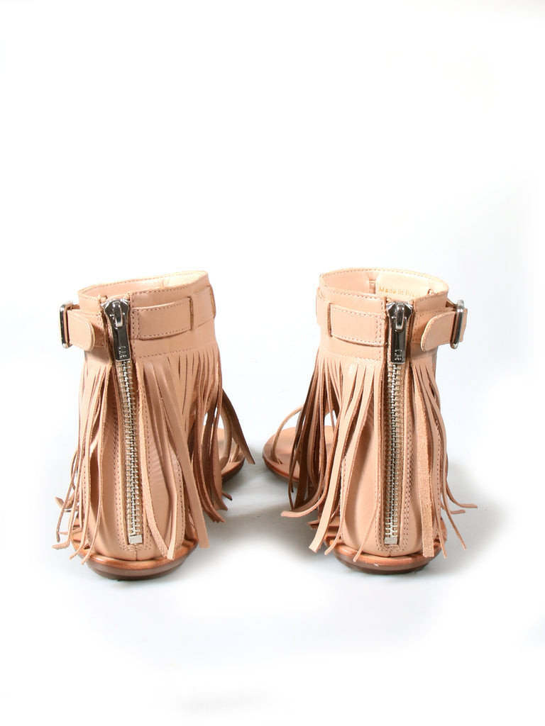 Loeffler Randall Leather Fringe-Accented Sandals