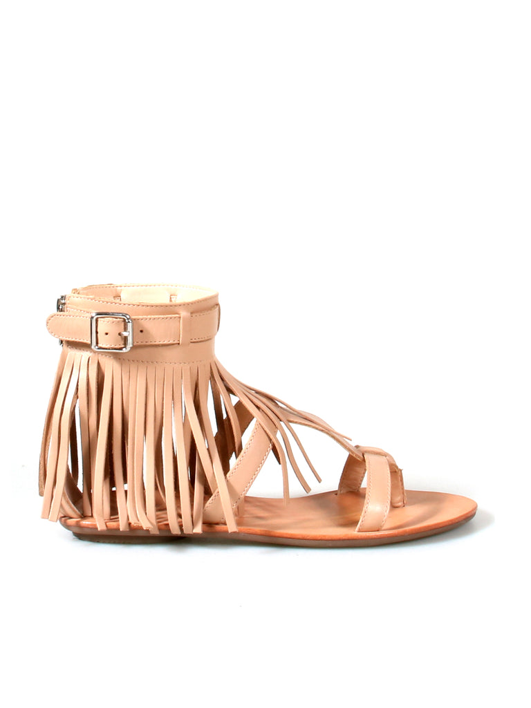 Loeffler Randall Leather Fringe-Accented Sandals
