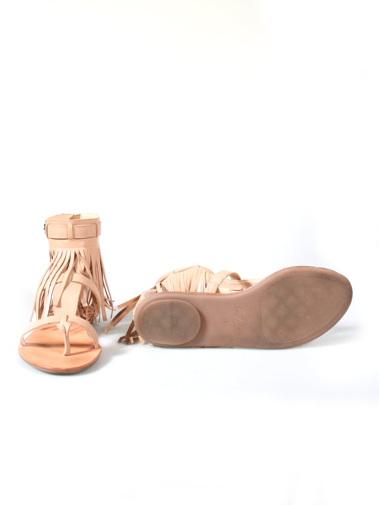 Loeffler Randall Leather Fringe-Accented Sandals