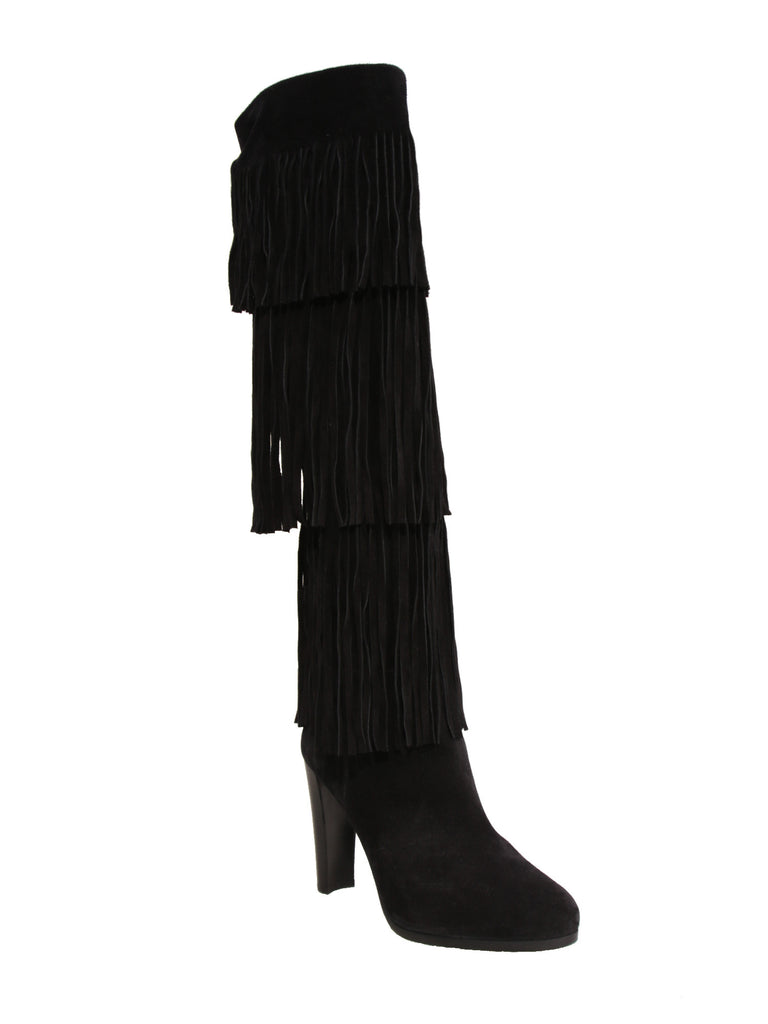 Stuart Weitzman Suede Fringe Boots