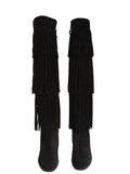 Stuart Weitzman Suede Fringe Boots