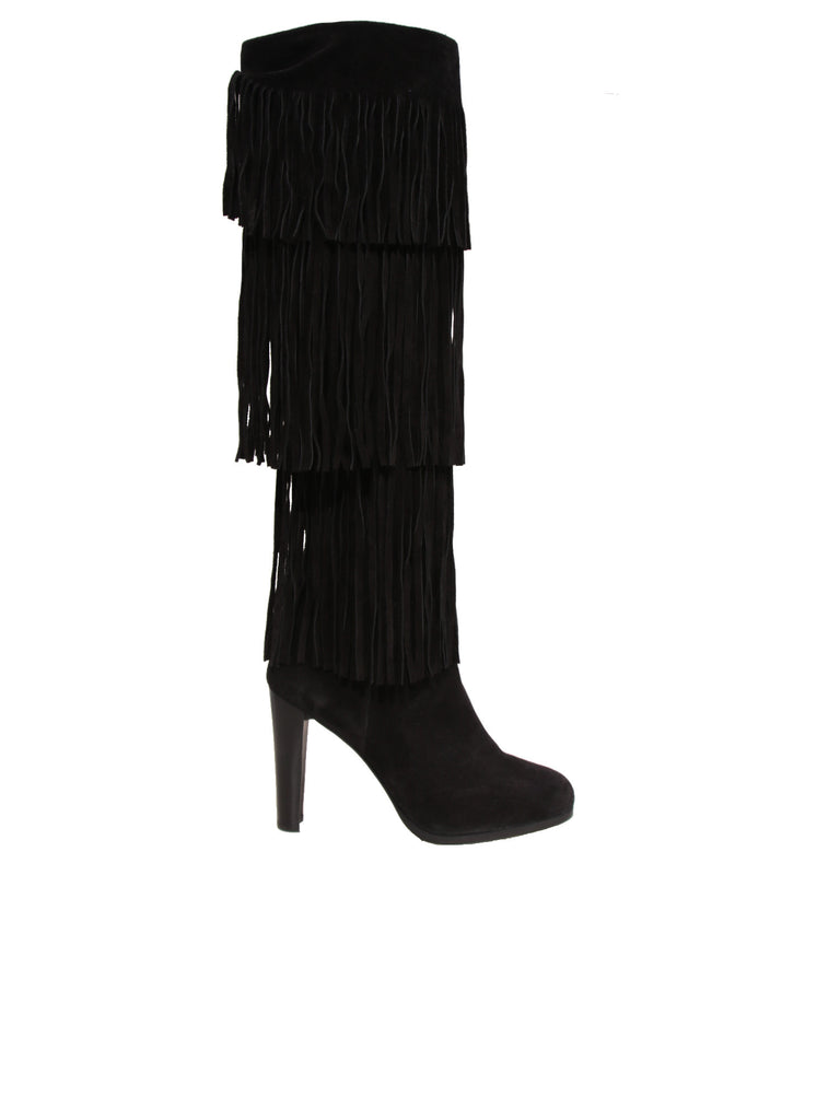 Stuart Weitzman Suede Fringe Boots