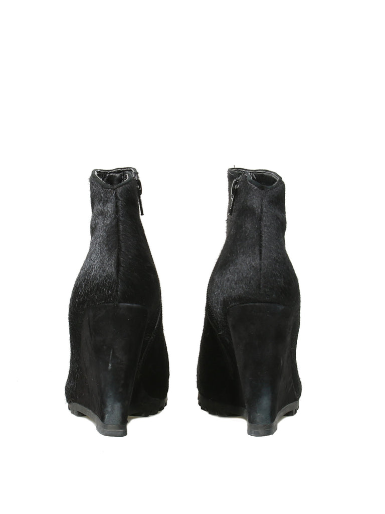 Kurt Geiger Calf Hair Wedge Booties