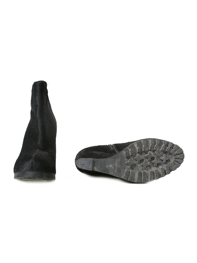 Kurt Geiger Calf Hair Wedge Booties