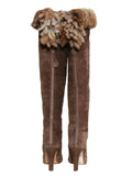 Manolo Blahnik Suede Over-The-Knee Boots