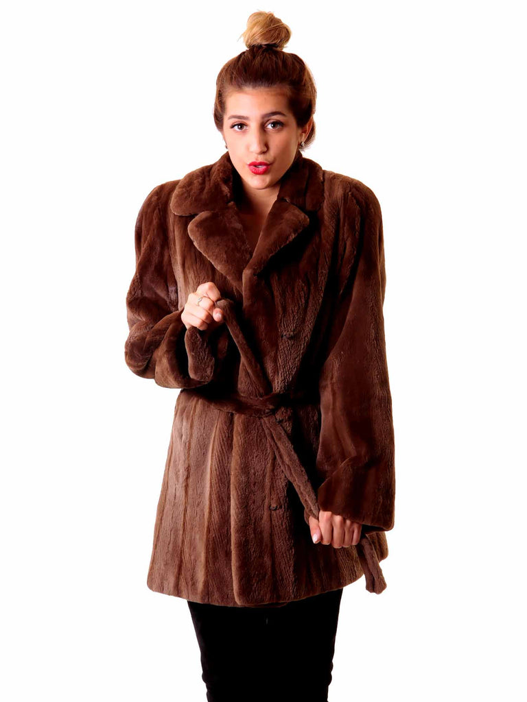 Sheared Mink Fur Coat