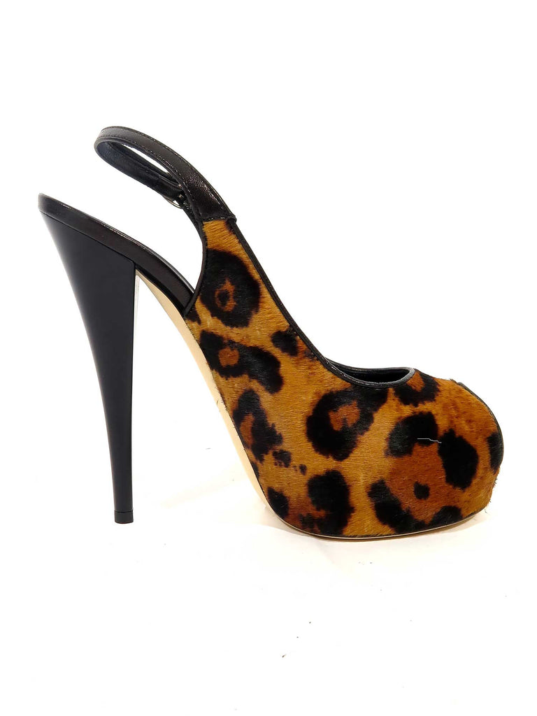 Giuseppe Zanotti Leopard Slingbacks