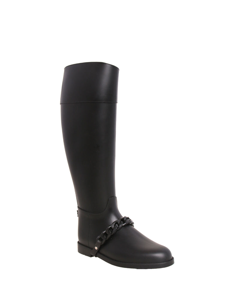 Givenchy Rubber Chain-Link Rain Boots