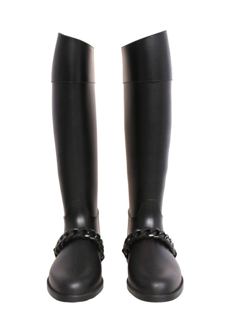 Givenchy Rubber Chain-Link Rain Boots