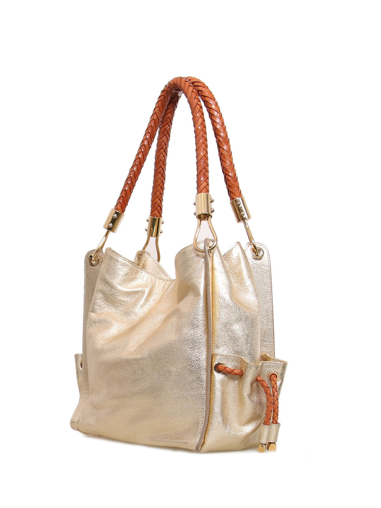 Michael Kors Metallic Leather Shoulder Bag