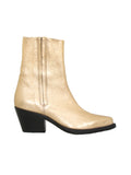 Barbara Bui Metallic Gold Leather Booties