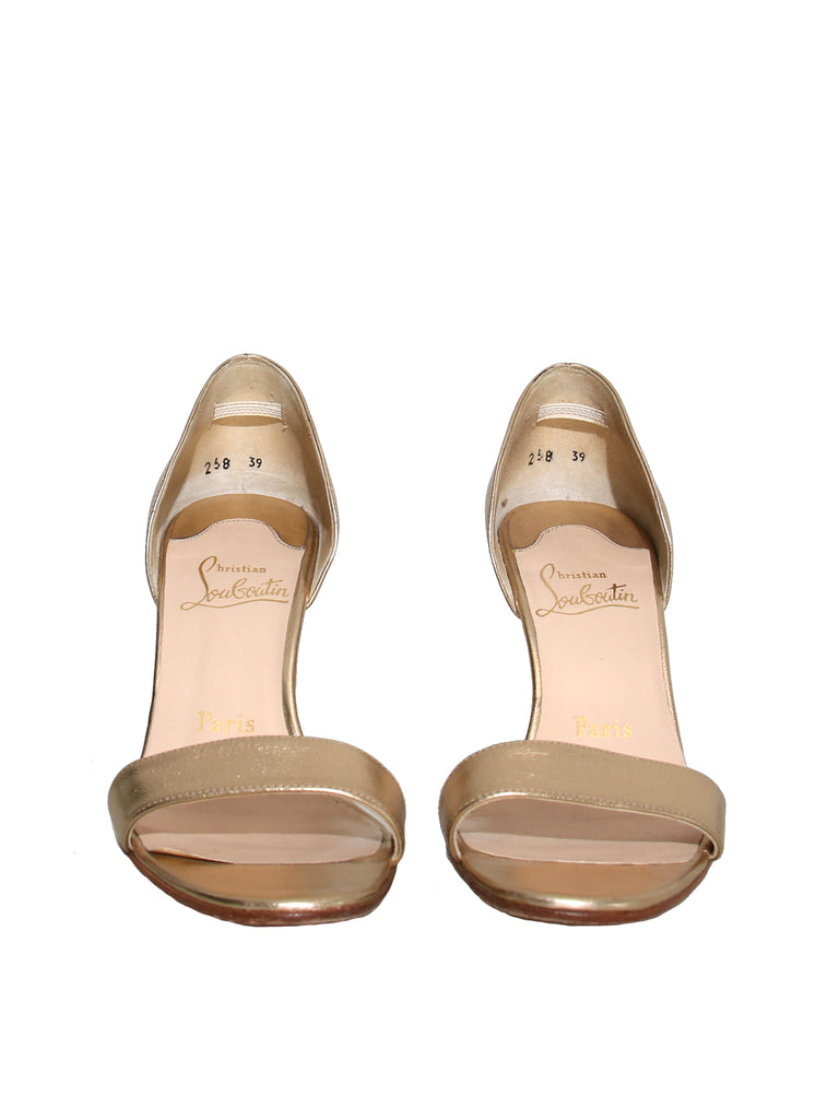 Christian Louboutin Metallic Leather Sandals