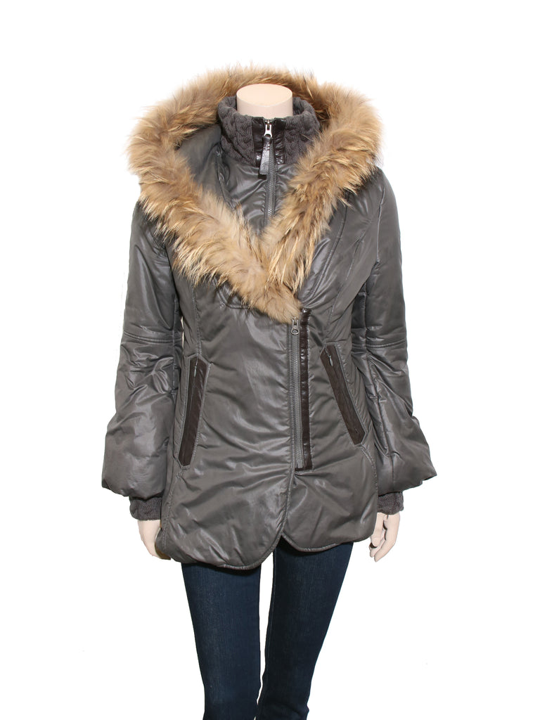 Winter Down Coat with Fur Hood