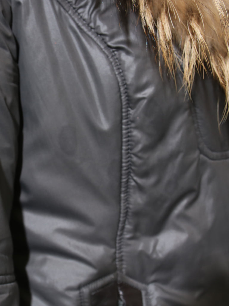 Winter Down Coat with Fur Hood