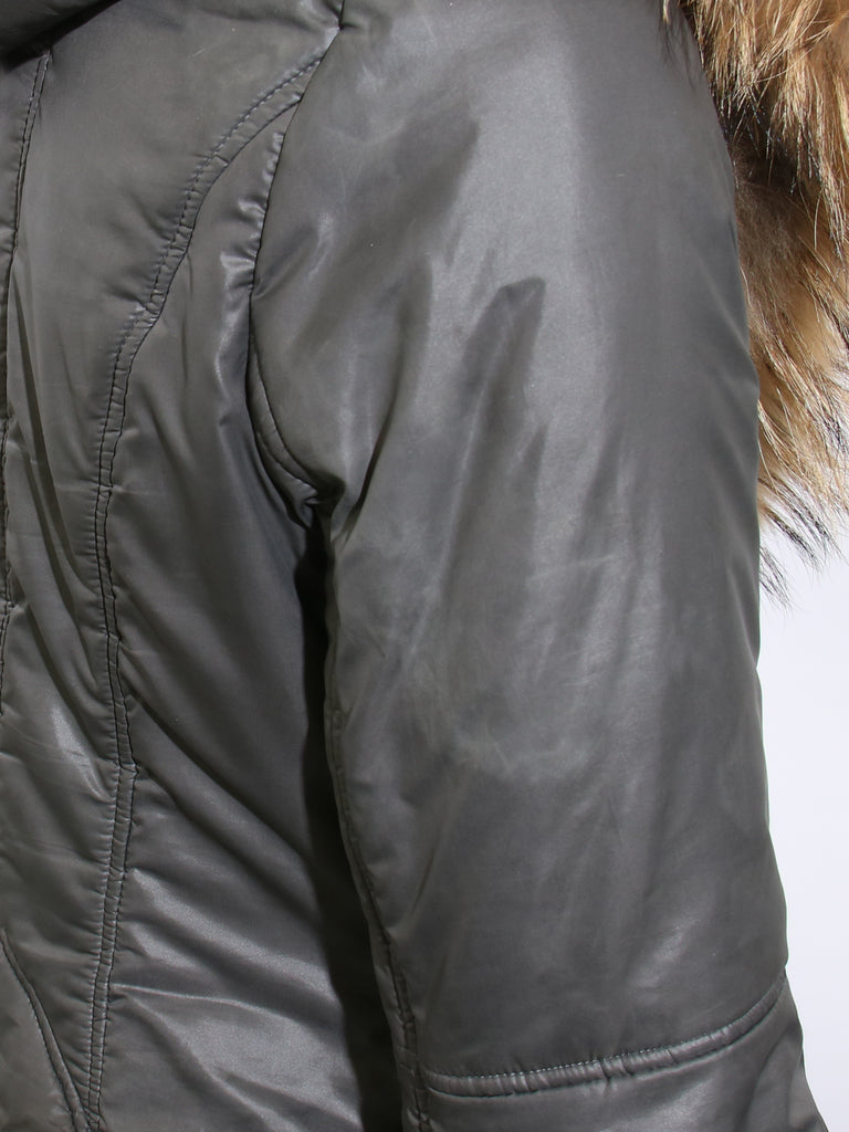 Winter Down Coat with Fur Hood