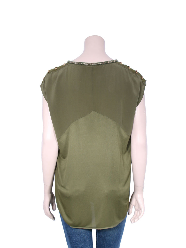 Fendi Studded Silk Top