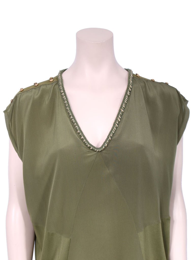 Fendi Studded Silk Top