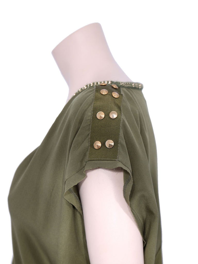 Fendi Studded Silk Top