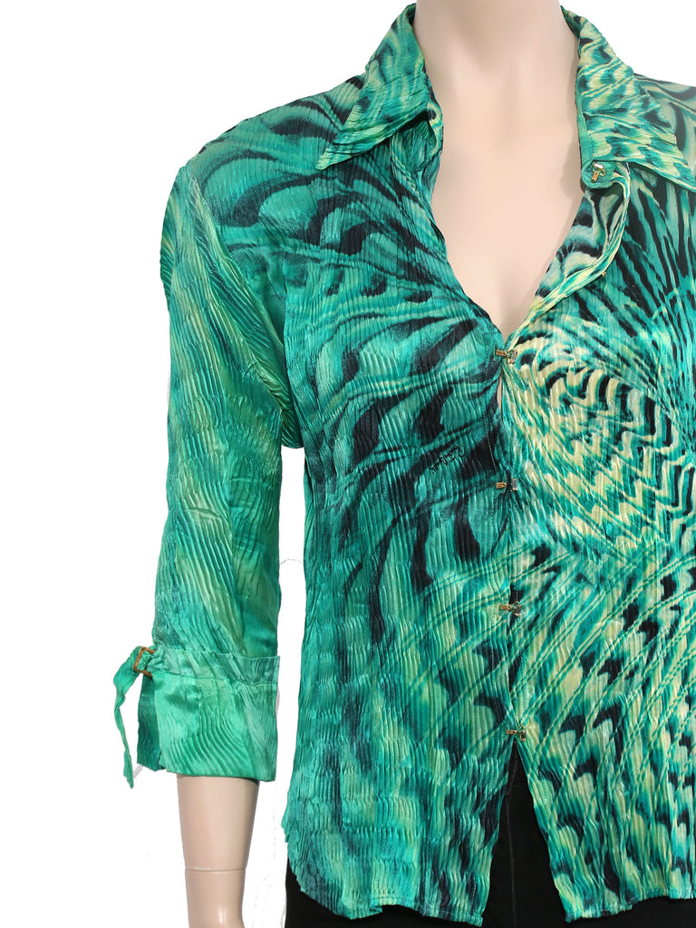 Roberto Cavalli Printed Silk Top