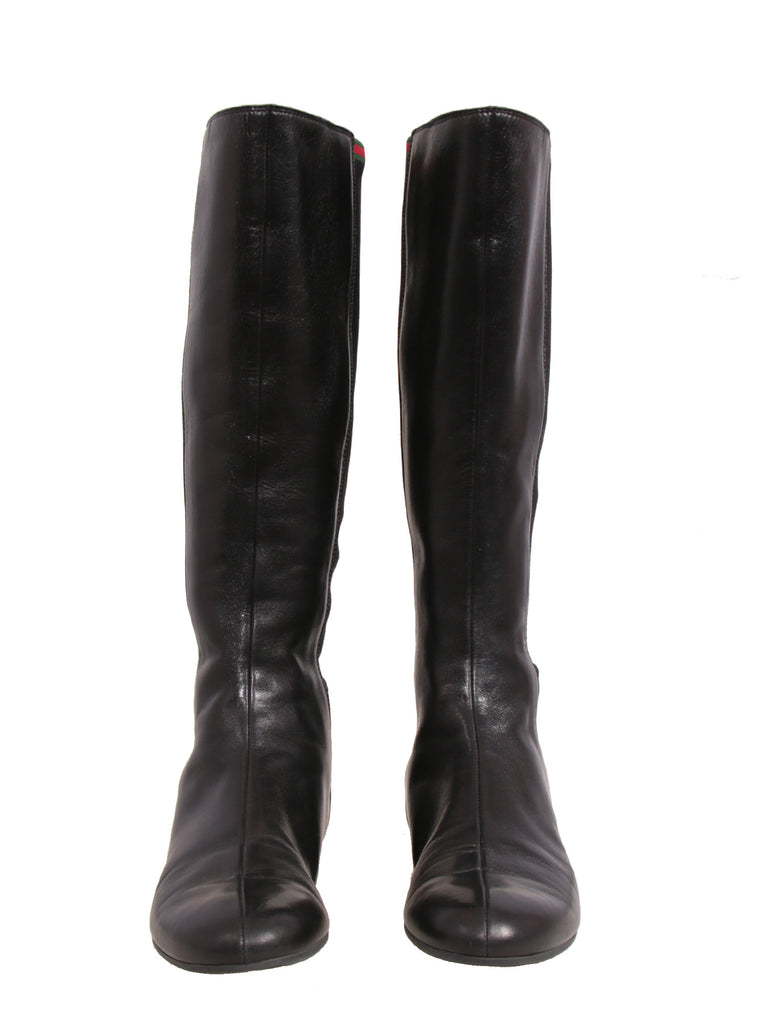 Flat Leather Boots