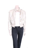 Gucci Rib Knit Trimmed Leather Jacket
