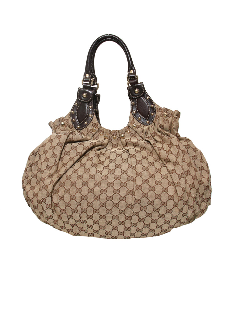 Gucci Monogram GG Canvas Studded Pelham Shoulder Bag