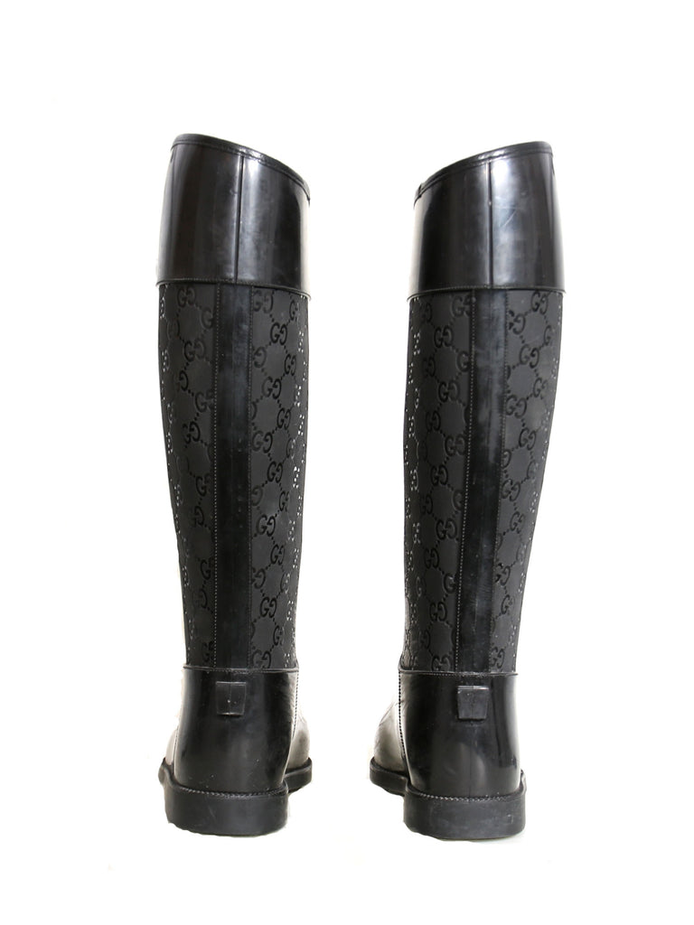 Gucci Monogram Rain Boots
