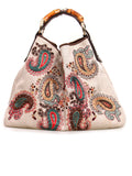 Gucci Embroidered Horsebit Hobo