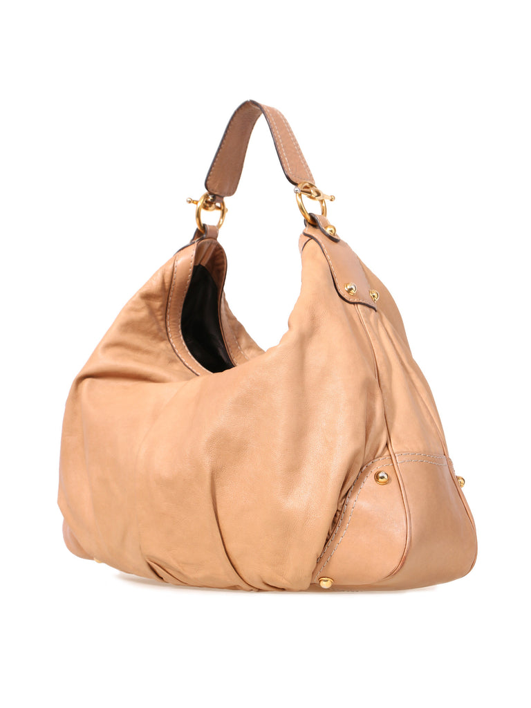 Gucci Leather Jockey Hobo Bag