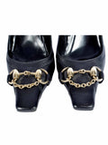 Gucci Square-Toe Chain Pumps