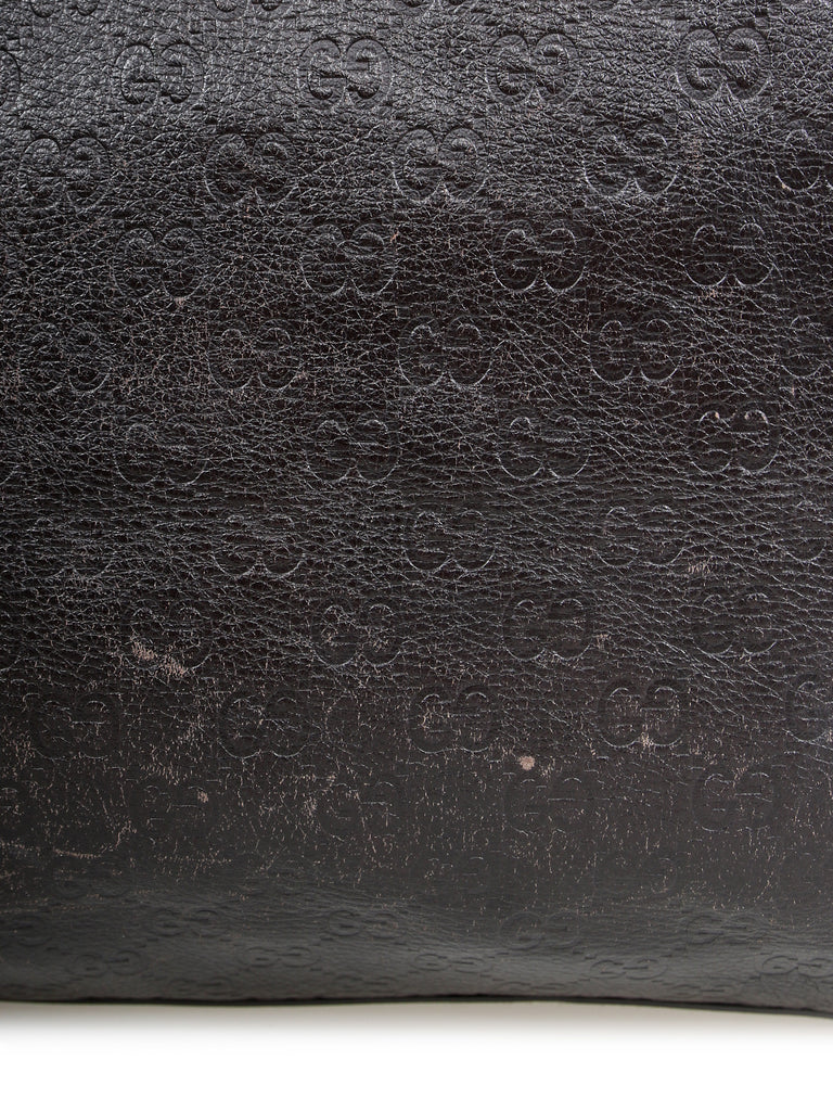 Gucci Embossed Leather Monogram Guccissima Tote