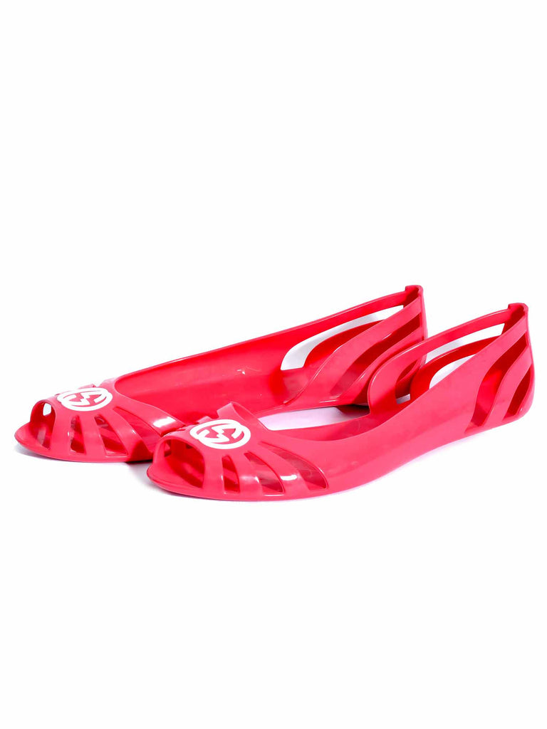 Gucci Rubber Logo Flats