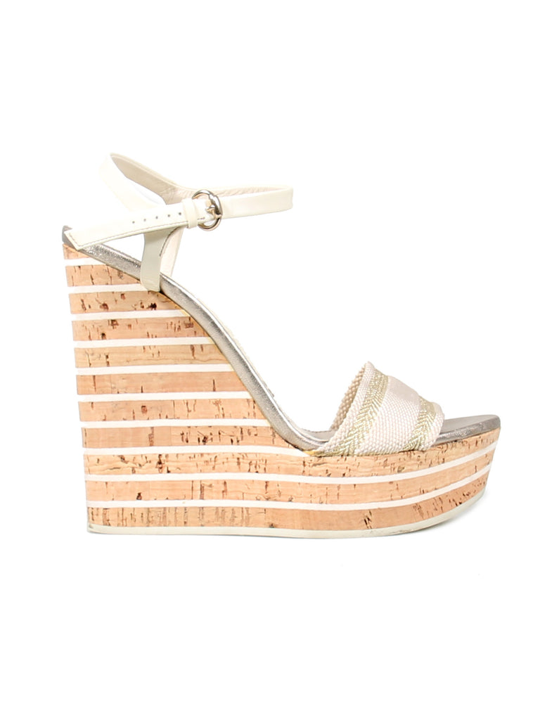 Gucci Woven Platform Wedges
