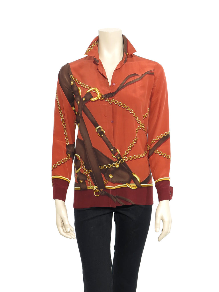 Gucci Silk Printed Blouse