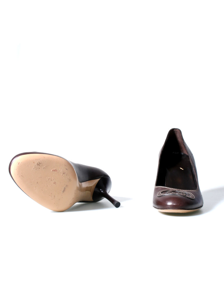 Gucci Leather GG Pumps