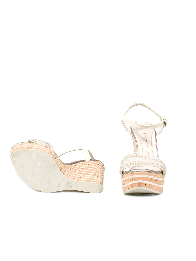 Gucci Woven Platform Wedges