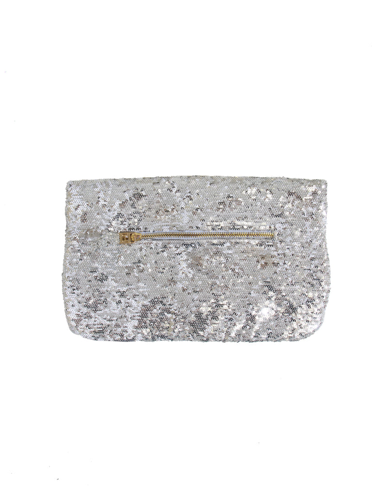 Halston Heritage Jenny Fold Sequinned Clutch Bag