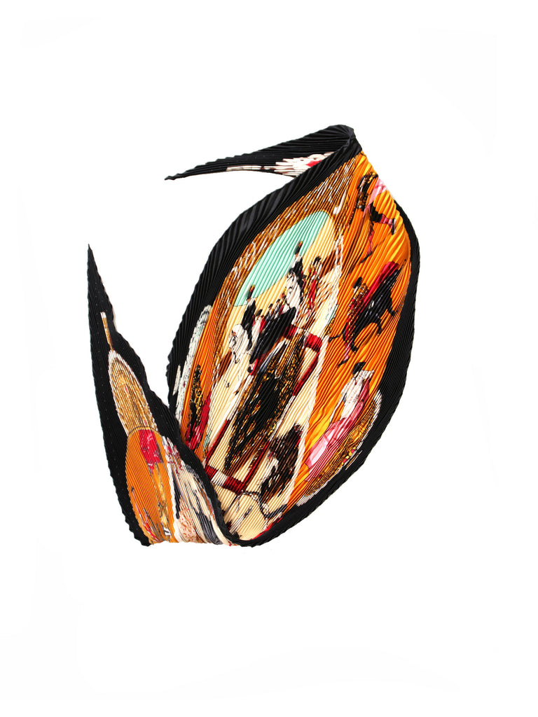 Hermes Silk Plissé Scarf