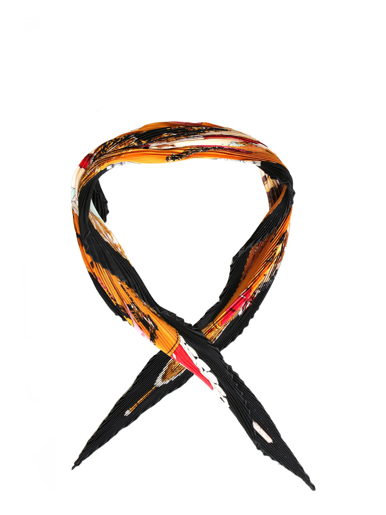 Hermes Silk Plissé Scarf
